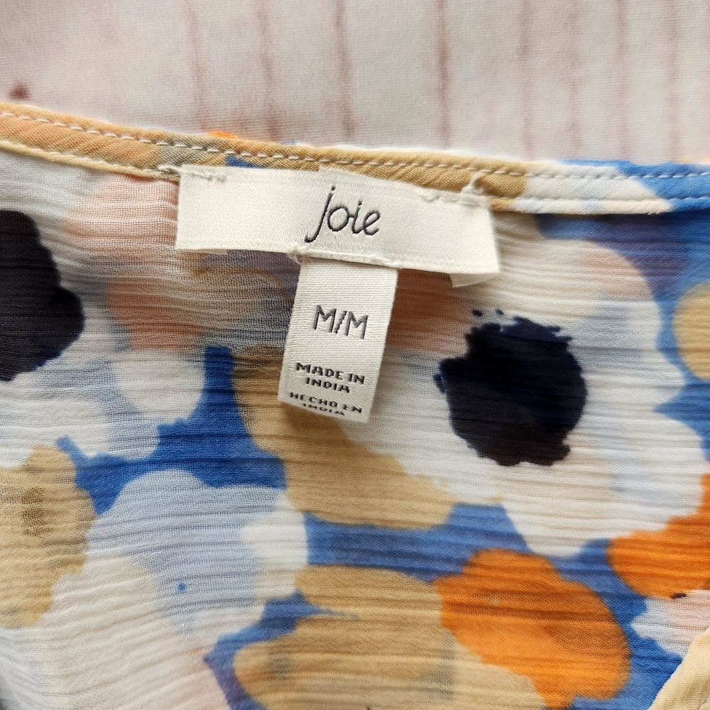 NWT Joie "Printed Maxi Dress" Floral Fields Blue Orange Tiered | Women's Size M - Picture 6 of 15